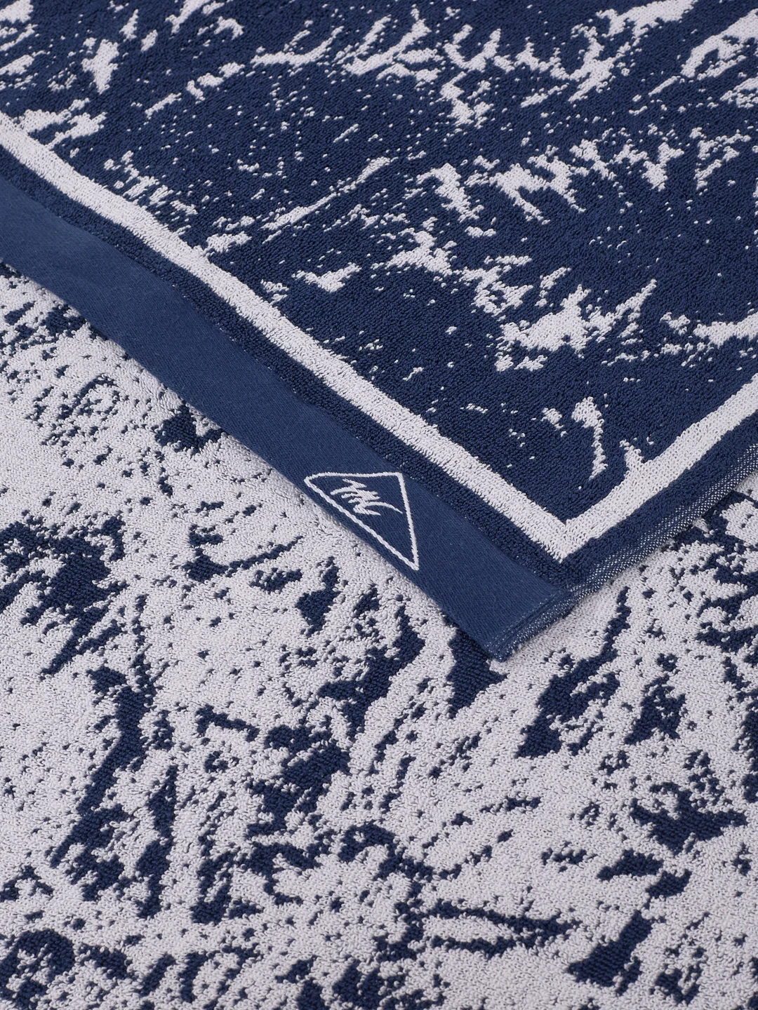 Premium Indigo Blue 100% Cotton Self Design 525 GSM Bath Towel Santorini 1 Pc Pvc Pack - Image 6
