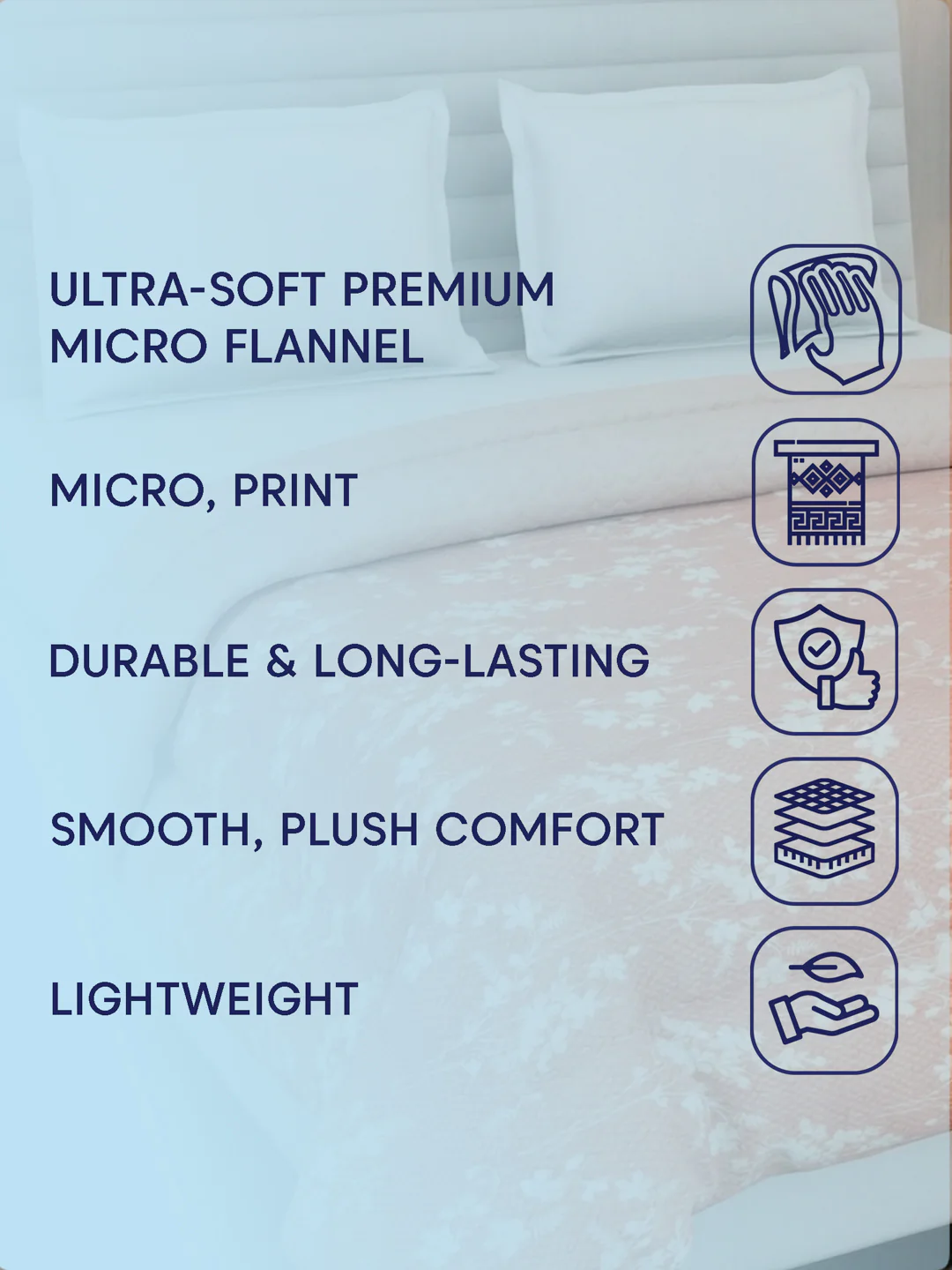 Premium Interlocking Motif Double Bed 3 Ply 200 GSM Comforter Cozy Flannel Collection Weight 2.8 kg - Image 11