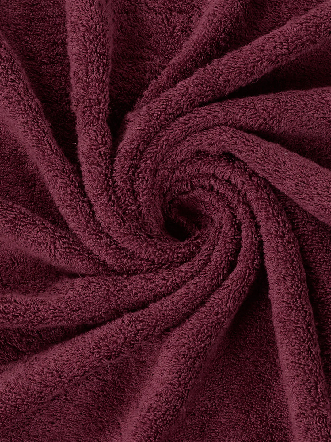 Premium Maroon 100% Cotton Solid 525 GSM Bath Towel Iris 1 Pc Pvc Pack - Image 7