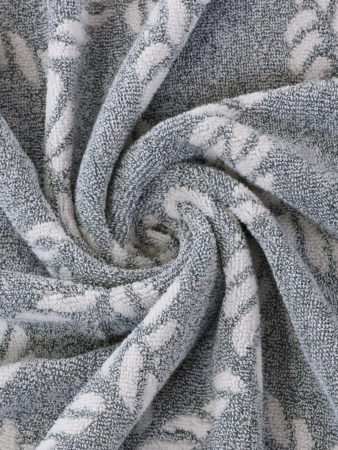 Premium Navy Blue & White Pure Cotton Self Design 500 GSM Bath Towel 1 Piece (Green Weave Collection) - Image 7