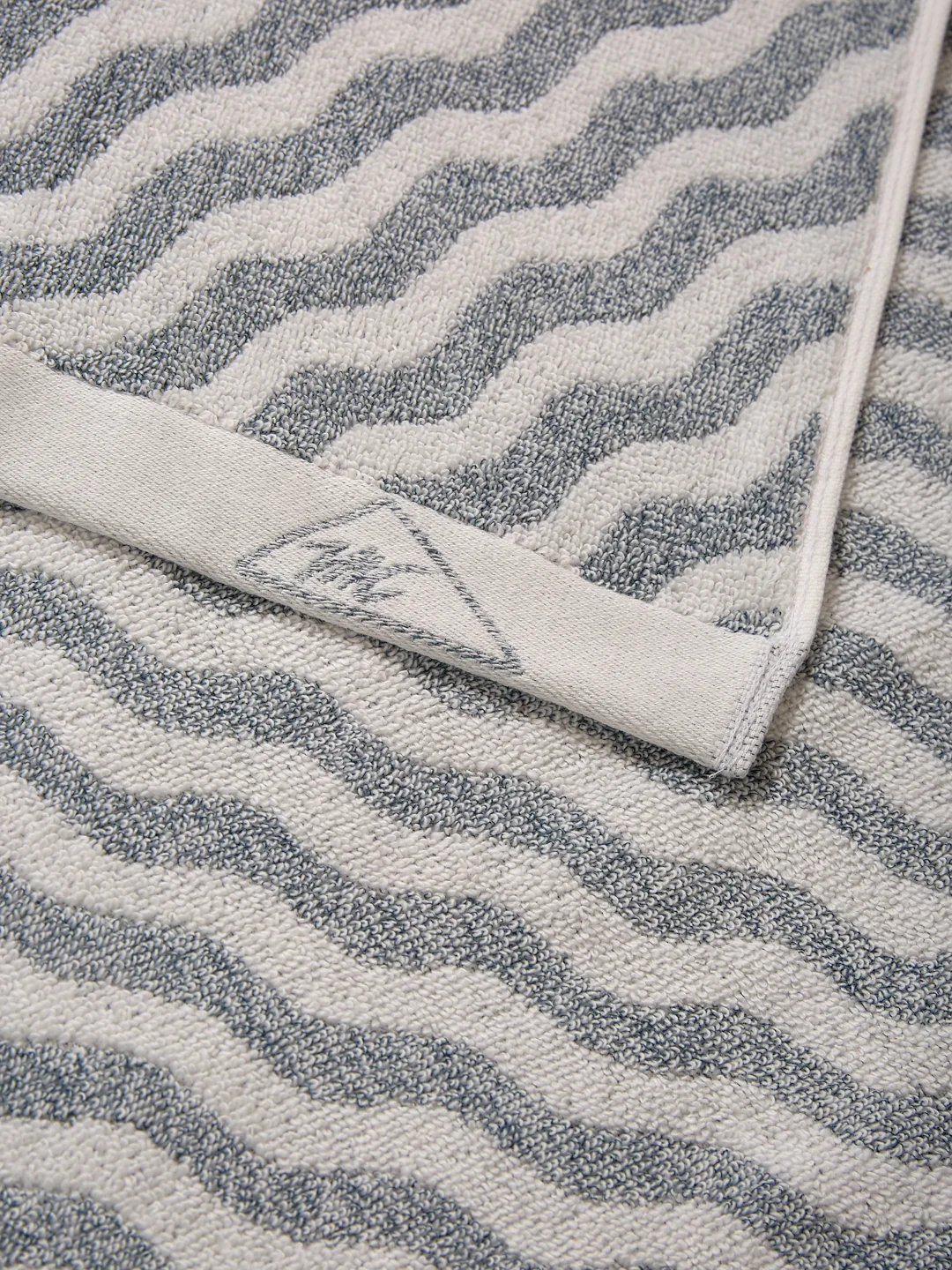 Premium Navy Blue & White Pure Cotton Self Design 500 GSM Hand Towel 2 Pc Set (Green Weave Collection) - Image 10
