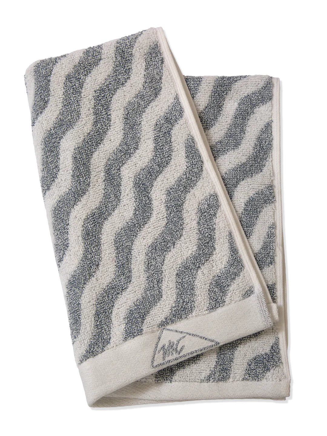Premium Navy Blue & White Pure Cotton Self Design 500 GSM Hand Towel 2 Pc Set (Green Weave Collection) - Image 8