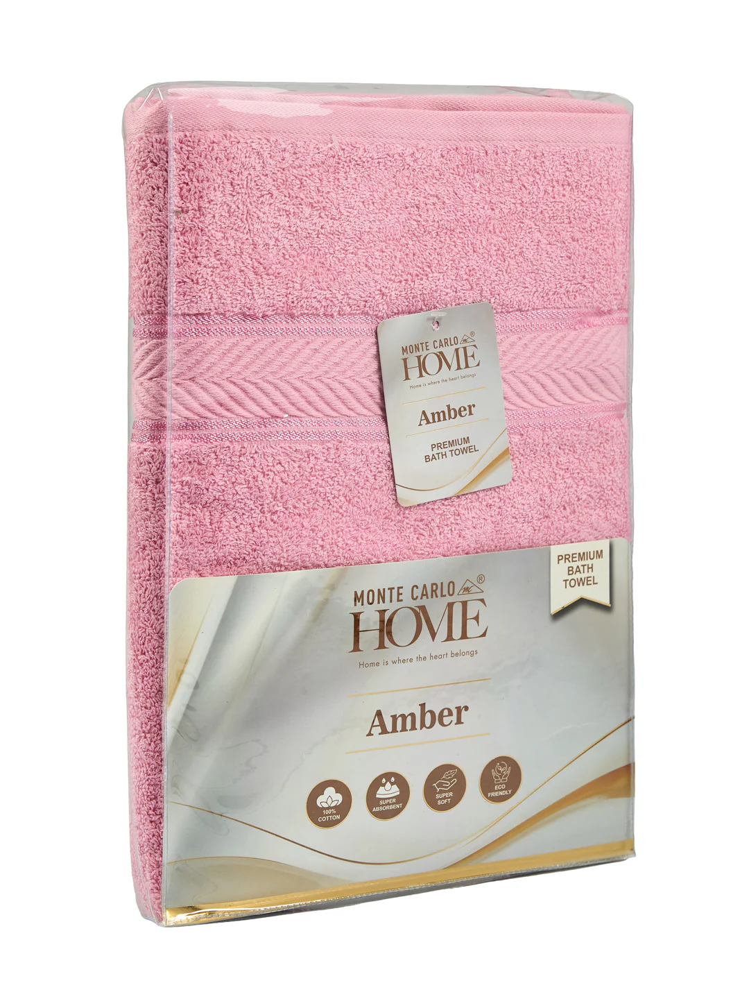 Premium Prism Pink 100% Cotton Solid 525 GSM Bath Towel Amber 1 Pc Pvc Pack - Image 9