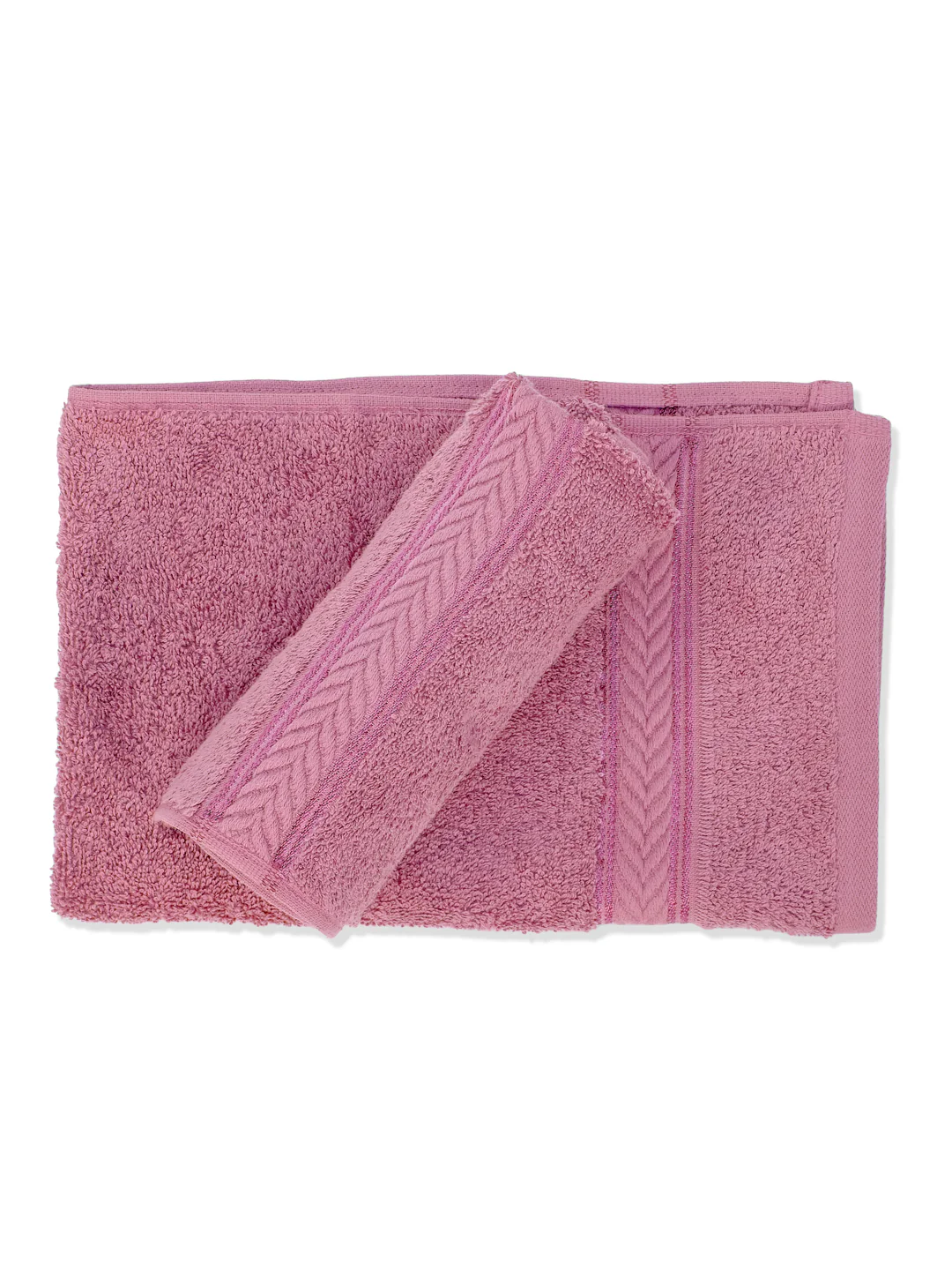 Premium Prism Pink 100% Cotton Solid 525 GSM Hand Towel Amber 2 Pc Set Pvc Pack - Image 4