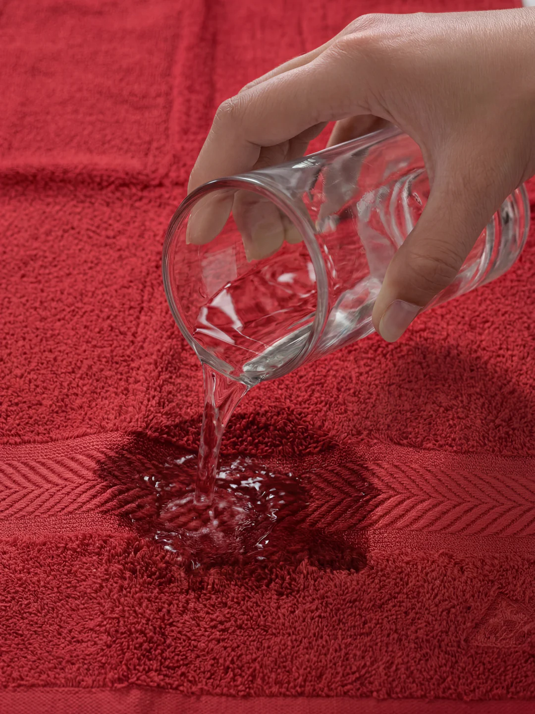 Premium Red 100% Cotton Solid 525 GSM Bath Towel Amber 1 Pc Pvc Pack - Image 3