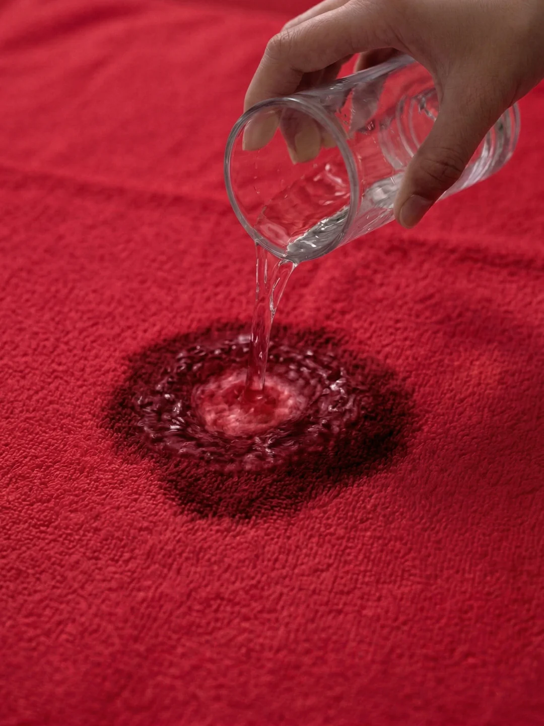 Premium Red 100% Cotton Solid 525 GSM Bath Towel Iris 1 Pc Pvc Pack - Image 3