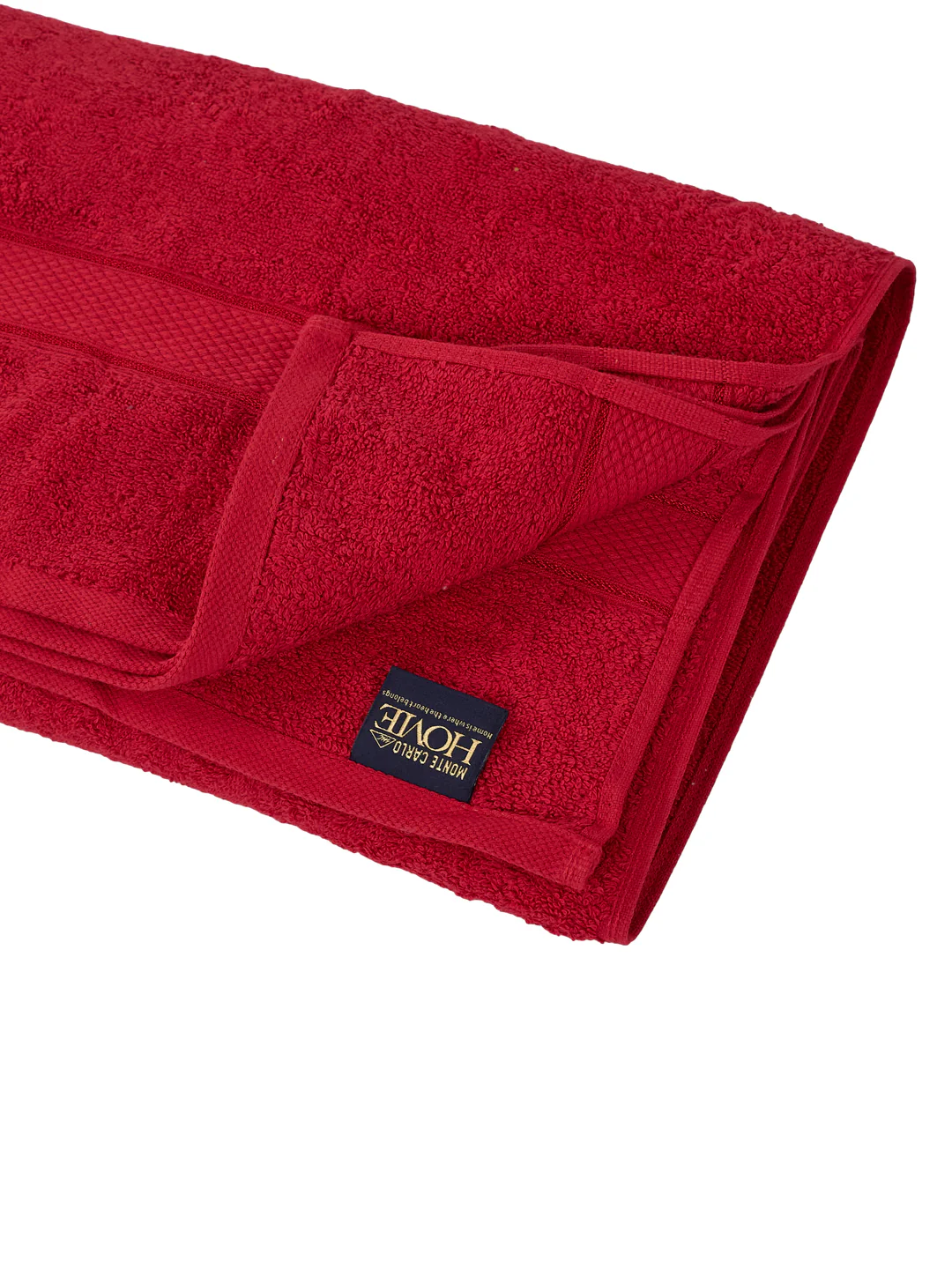 Premium Red 100% Cotton Solid 525 GSM Bath Towel Iris 1 Pc Pvc Pack - Image 5