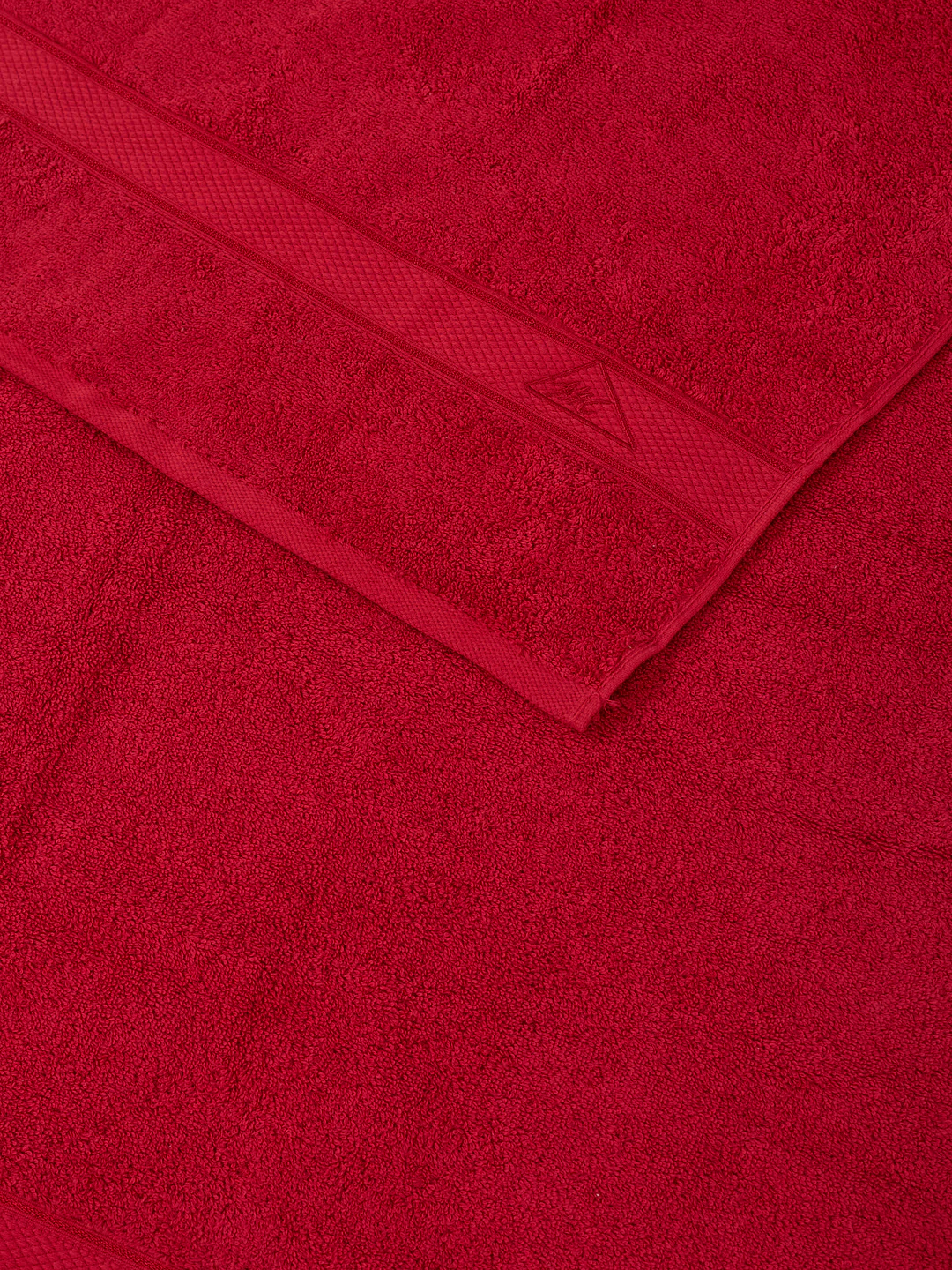 Premium Red 100% Cotton Solid 525 GSM Bath Towel Iris 1 Pc Pvc Pack - Image 6