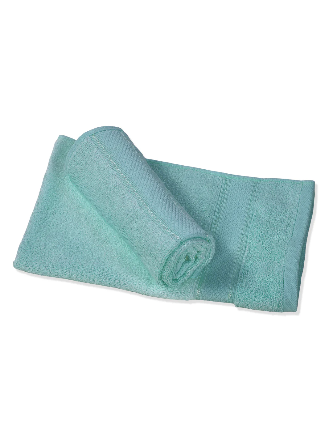 Premium Sea Green 100% Cotton Solid 525 GSM Hand Towel Amber 2 Pc Set Pvc Pack - Image 5