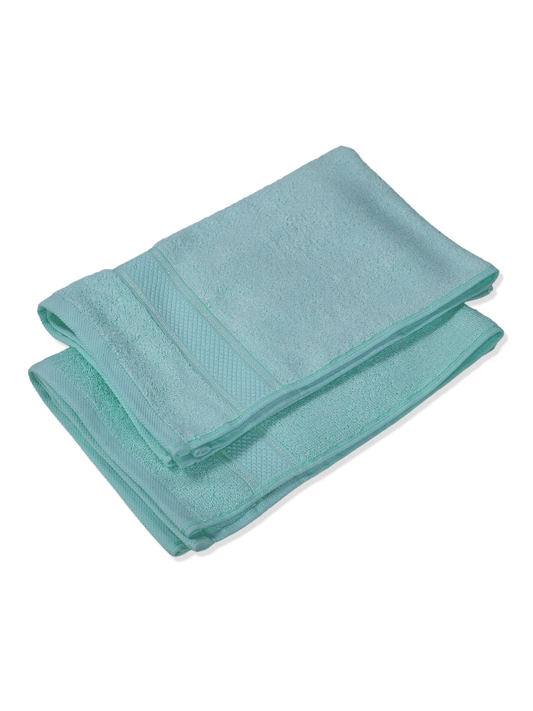 Premium Sea Green 100% Cotton Solid 525 GSM Hand Towel Amber 2 Pc Set Pvc Pack - Image 6