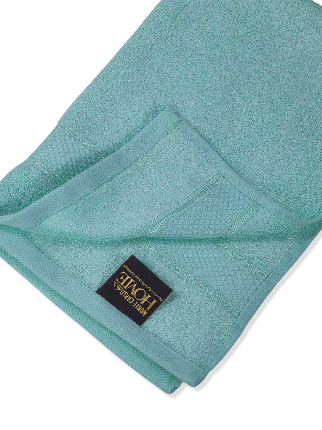 Premium Sea Green 100% Cotton Solid 525 GSM Hand Towel Amber 2 Pc Set Pvc Pack - Image 8