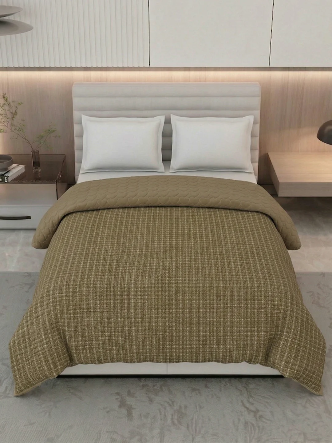 Premium Self Design Double Bed 3 Ply 200 GSM Comforter Cozy Flannel Collection Weight 2.8 kg - Image 4