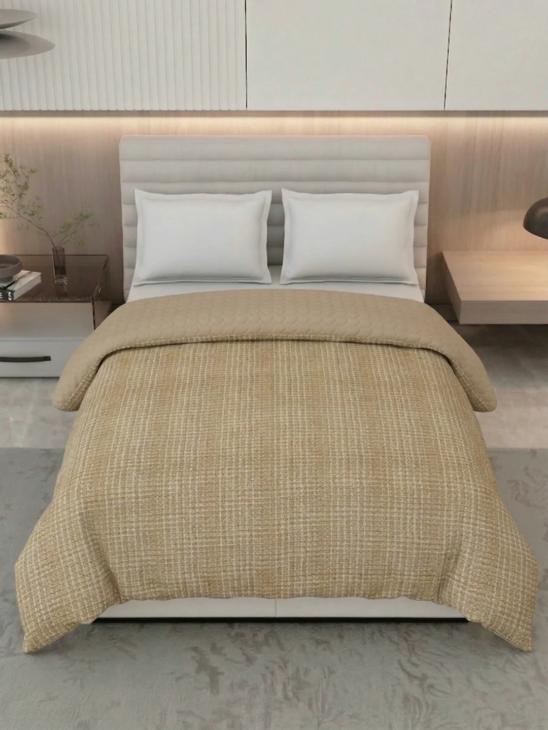 Premium Self Design Double Bed 3 Ply 200 GSM Comforter Cozy Flannel Collection Weight 2.8 kg - Image 4