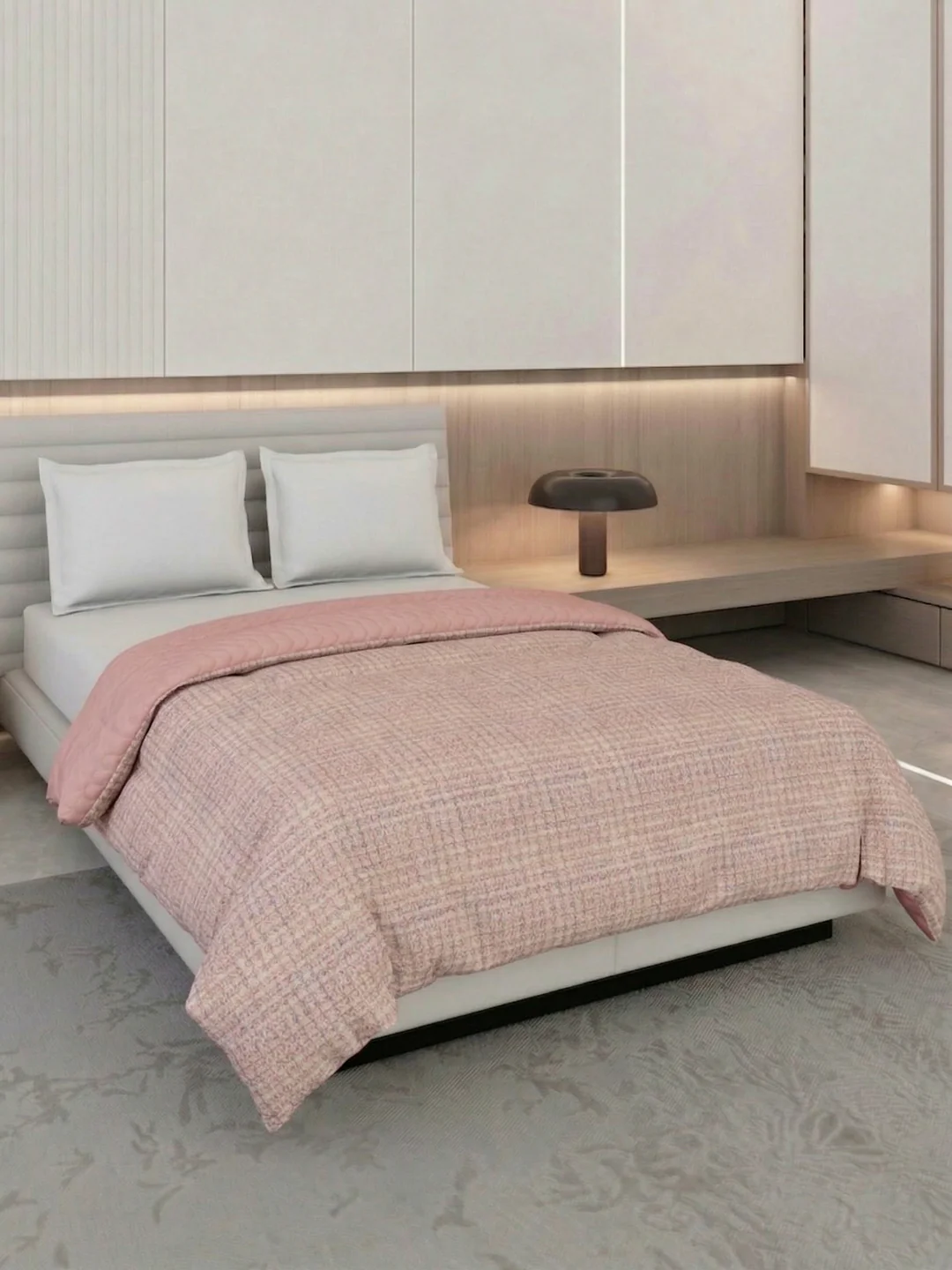 Premium Self Design Double Bed 3 Ply 200 GSM Comforter Cozy Flannel Collection Weight 2.8 kg - Image 2
