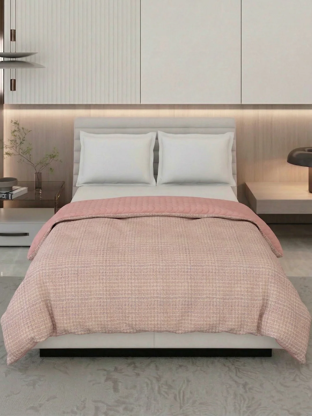 Premium Self Design Double Bed 3 Ply 200 GSM Comforter Cozy Flannel Collection Weight 2.8 kg - Image 3