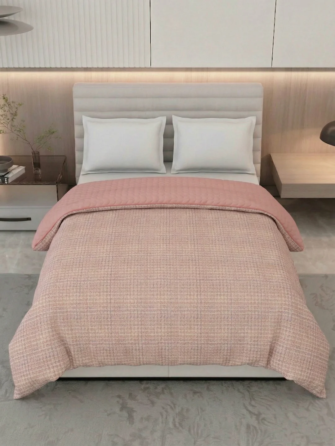 Premium Self Design Double Bed 3 Ply 200 GSM Comforter Cozy Flannel Collection Weight 2.8 kg - Image 4