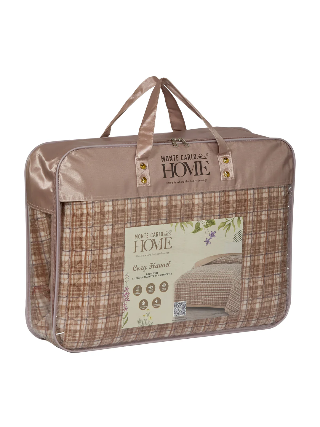 Premium Self Design Double Bed 3 Ply 200 GSM Comforter Cozy Flannel Collection Weight 2.8 kg - Image 12