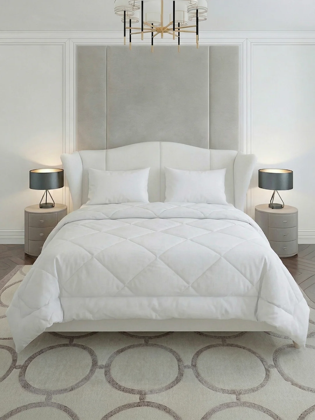 Premium Solid King Size 3 Ply 250 GSM Comforter Hotel Premium Collection Weight 2.5 kg - Image 3