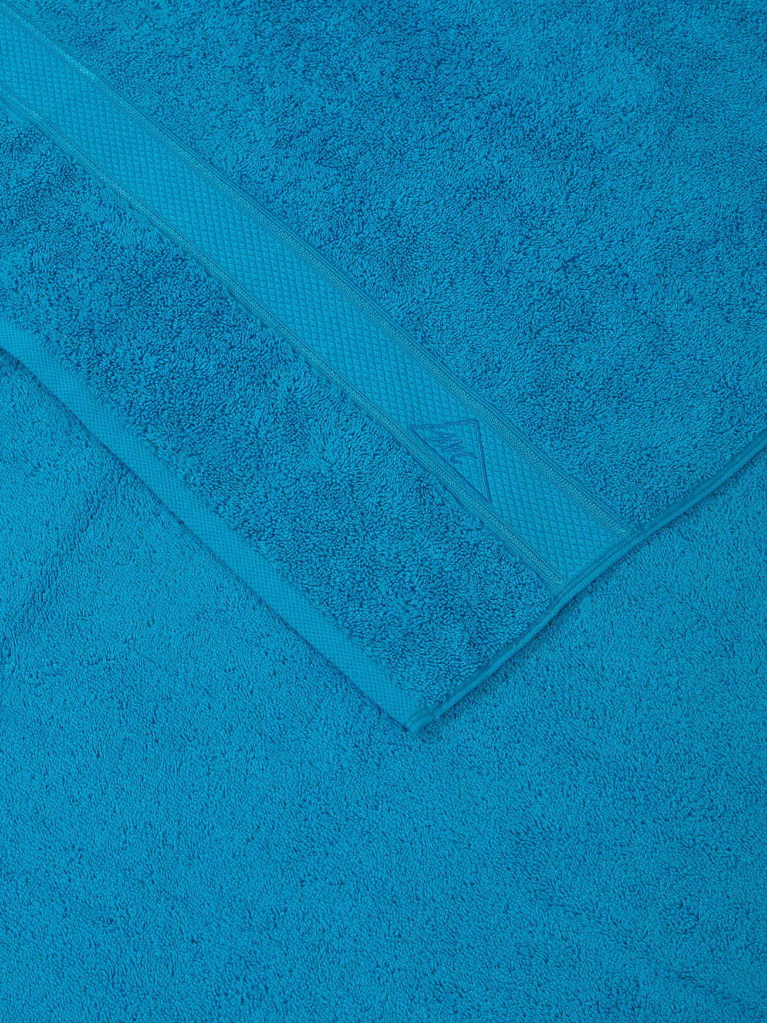 Premium Vivid Blue 100% Cotton Solid 525 GSM Bath Towel Iris 1 Pc Pvc Pack - Image 6