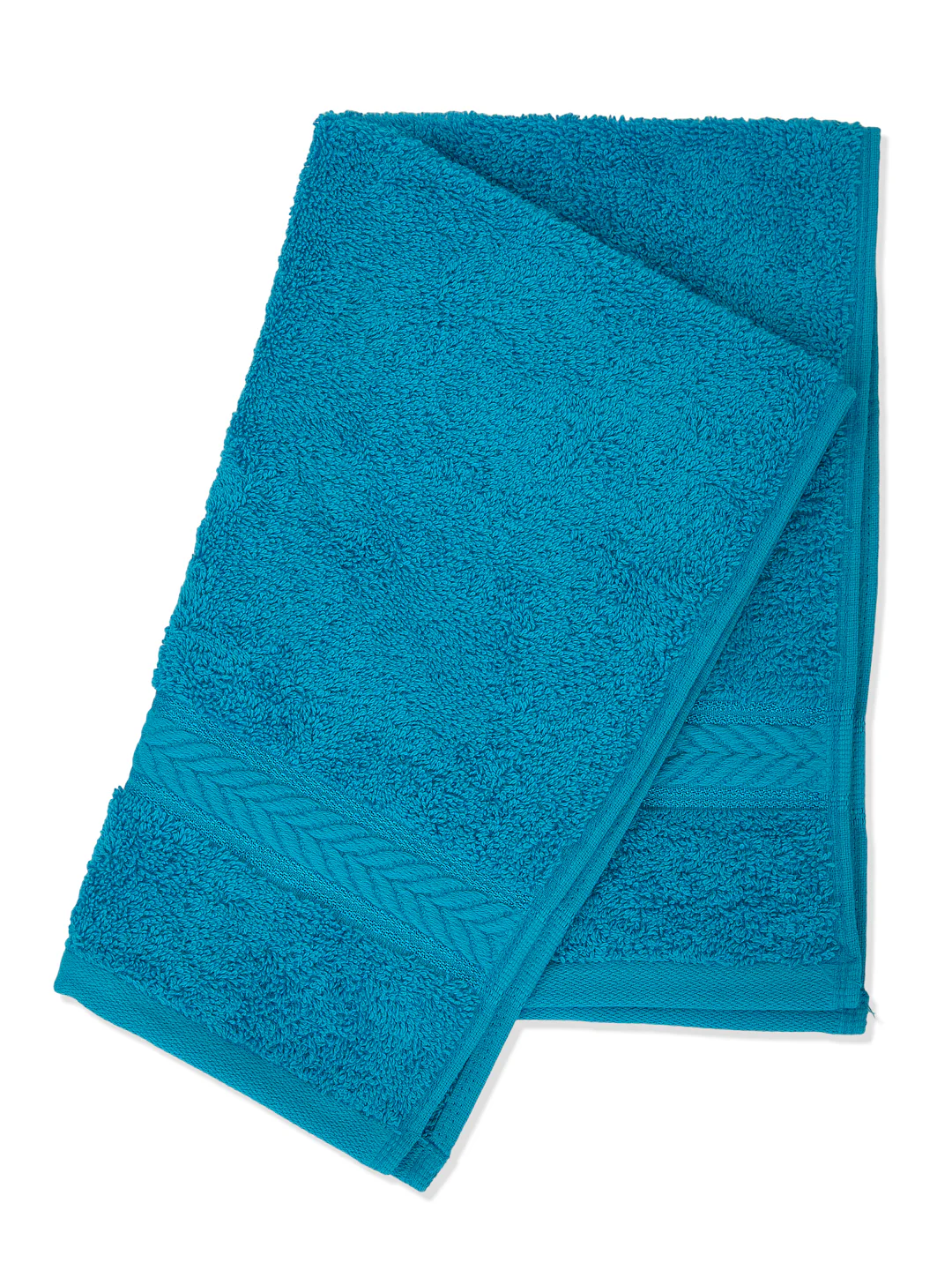 Premium Vivid Blue 100% Cotton Solid 525 GSM Hand Towel Amber 2 Pc Set Pvc Pack - Image 7