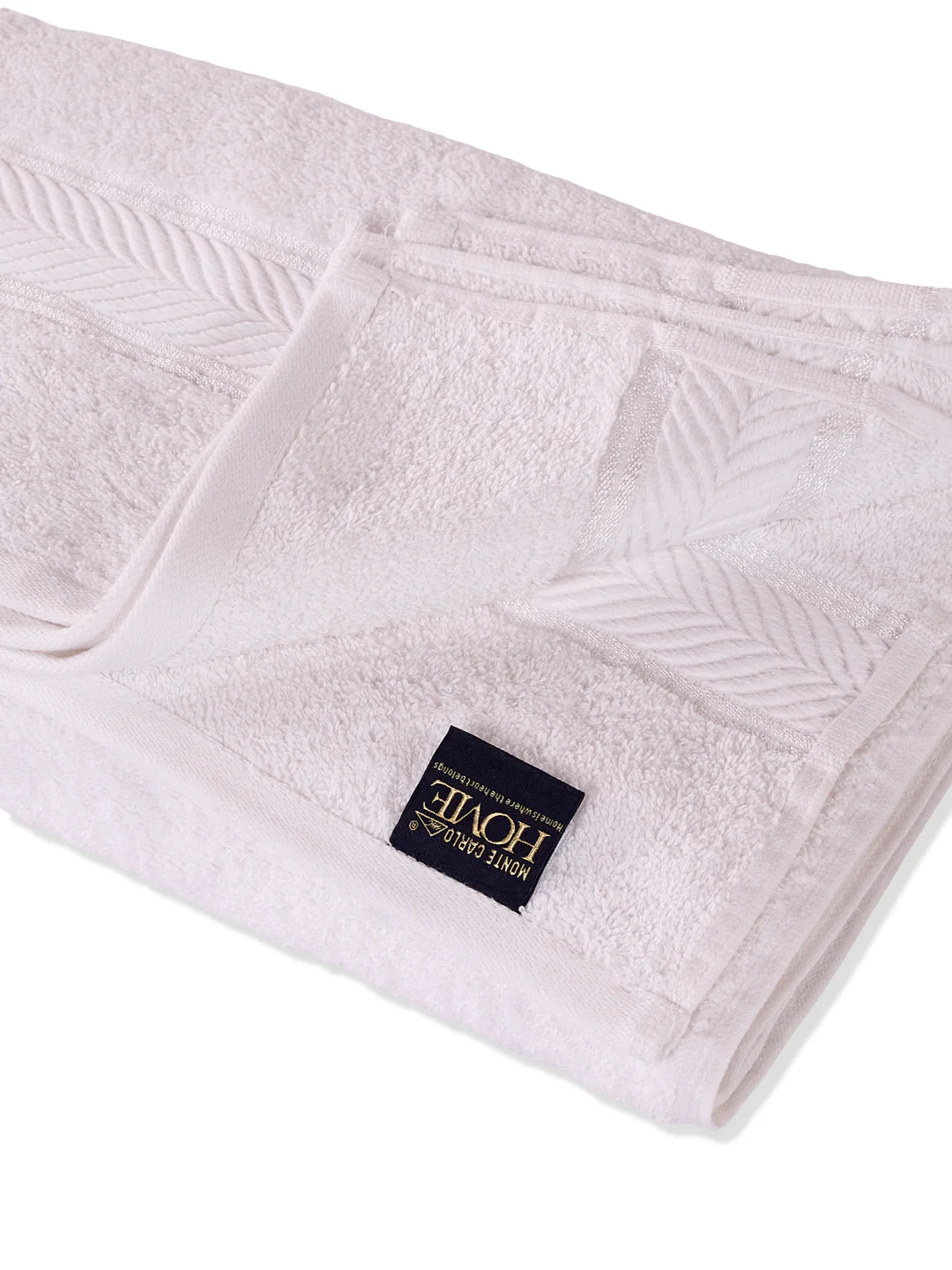 Premium White 100% Cotton Solid 525 GSM Bath Towel Amber 1 Pc Pvc Pack - Image 5