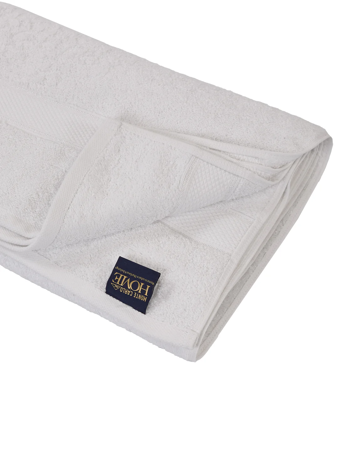 Premium White 100% Cotton Solid 525 GSM Bath Towel Iris 1 Pc Pvc Pack - Image 5