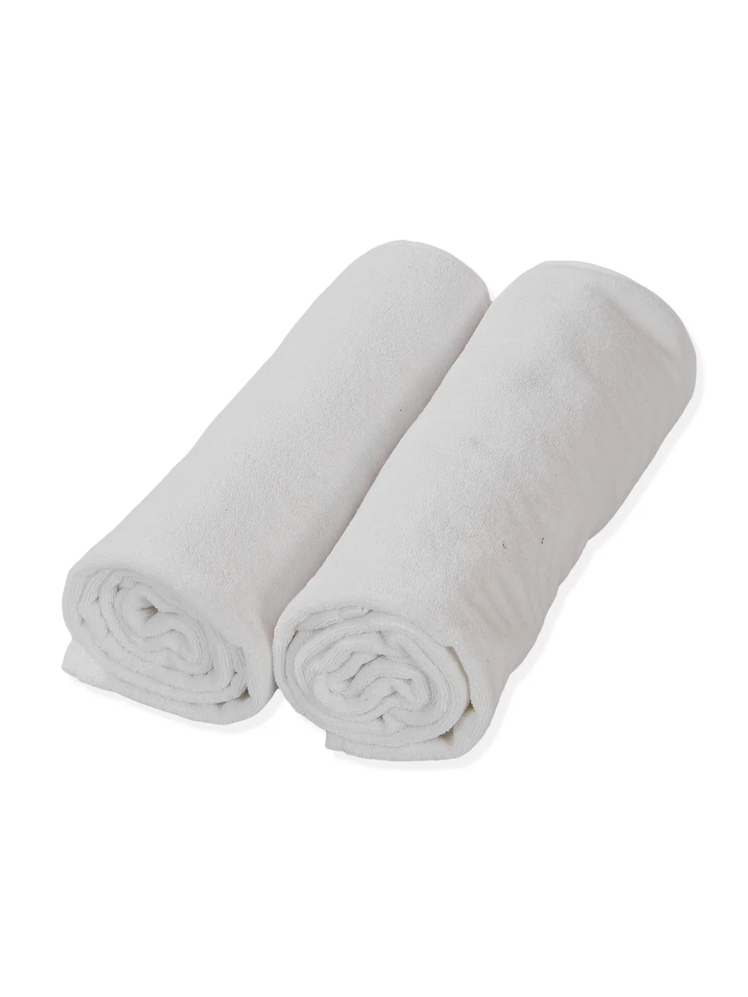 Premium White Pure Cotton Solid 550 GSM Bath Towel 2 Pc Set (Hotel Collection) - Image 4
