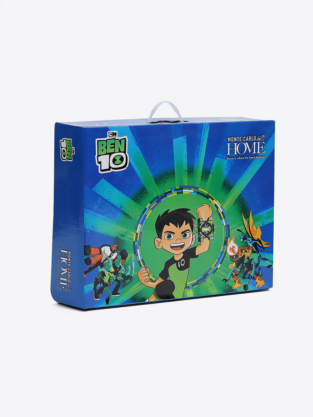 Ben 10 Print Button Closure Hooded Cartoon Network Blue Baby Blanket - Image 7