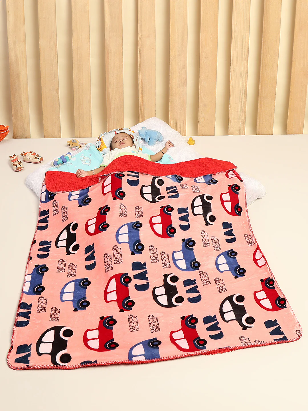 Printed Baby Blanket 2 Ply, 519 GSM, Weight 0.8 kg (Sherlock)