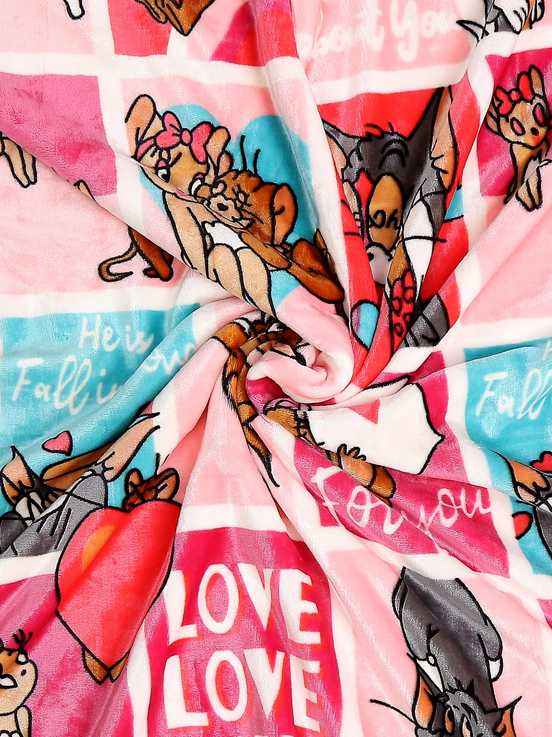 Tom and Jerry Panels Print Ultra Cozy Cartoon Network Pink Baby Blanket - Image 6