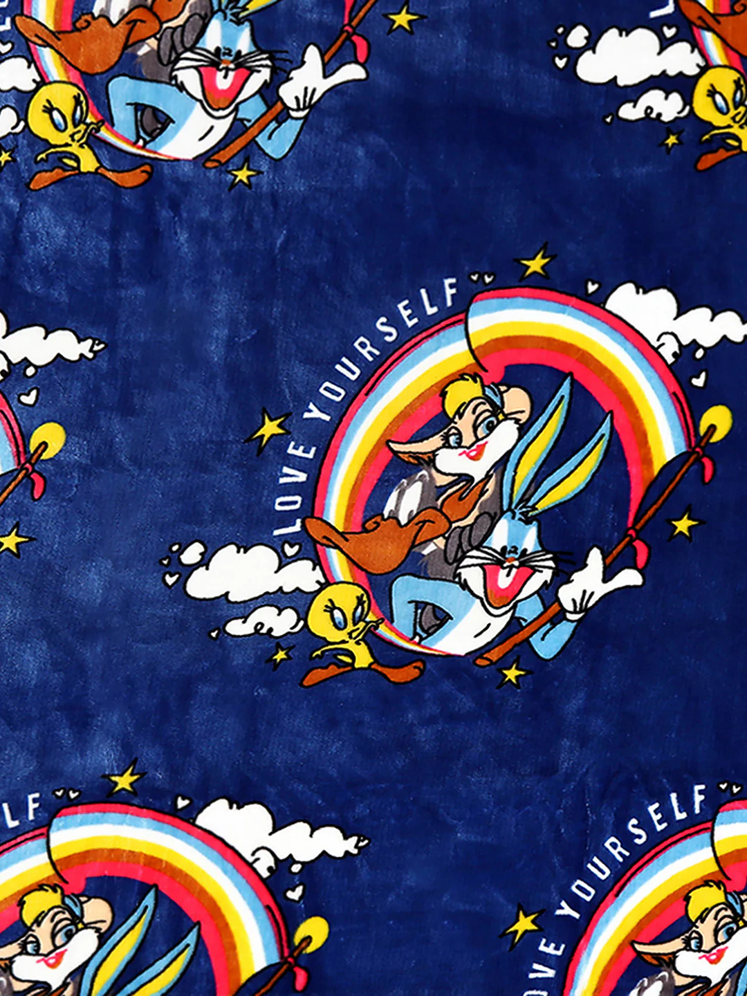 Looney Tunes Printed Ultra Soft Cartoon Network Blue Baby Blanket - Image 5