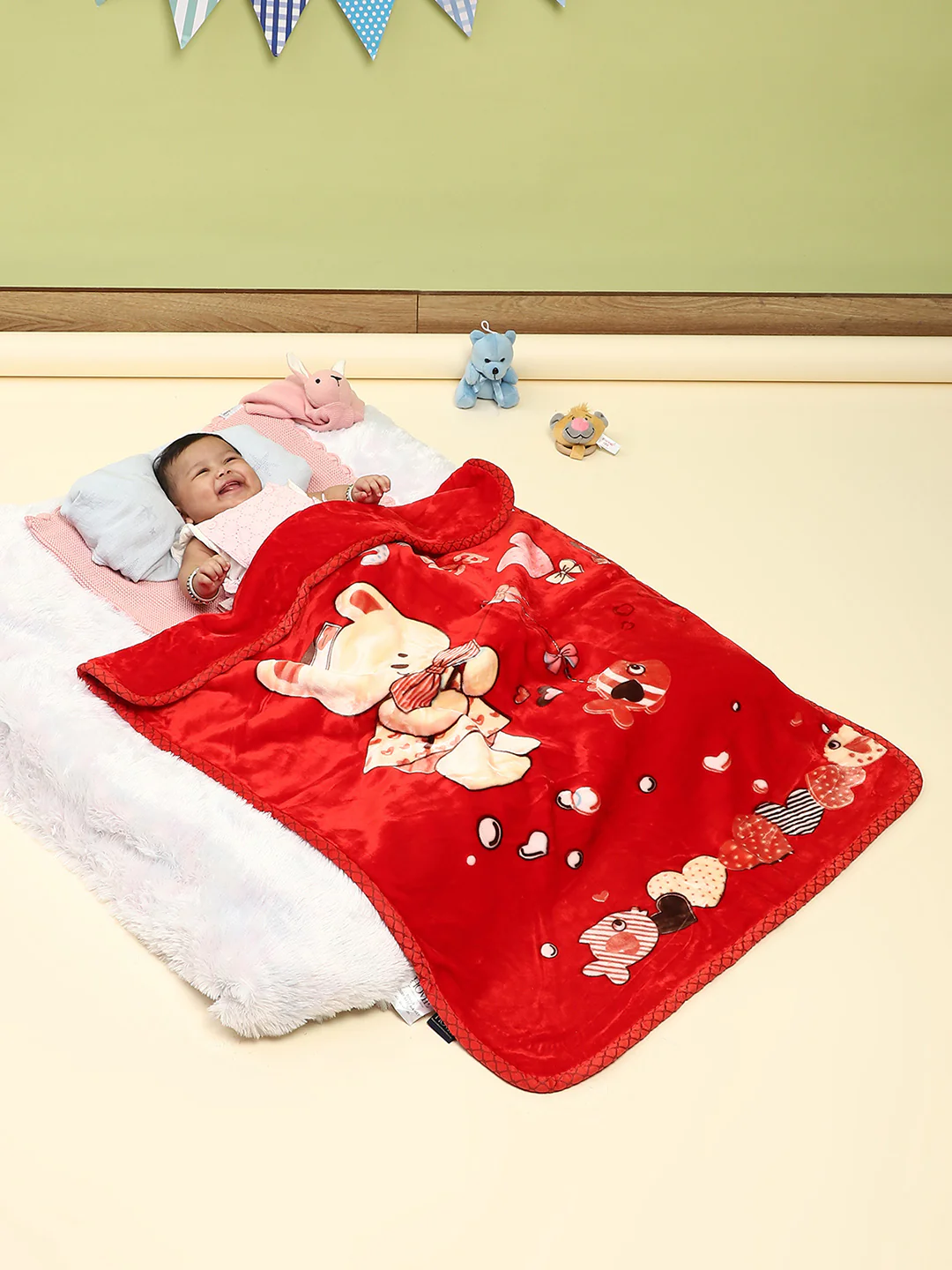 Printed Baby Blanket 2 Ply, 550 GSM, Weight 0.5 kg (Donald)