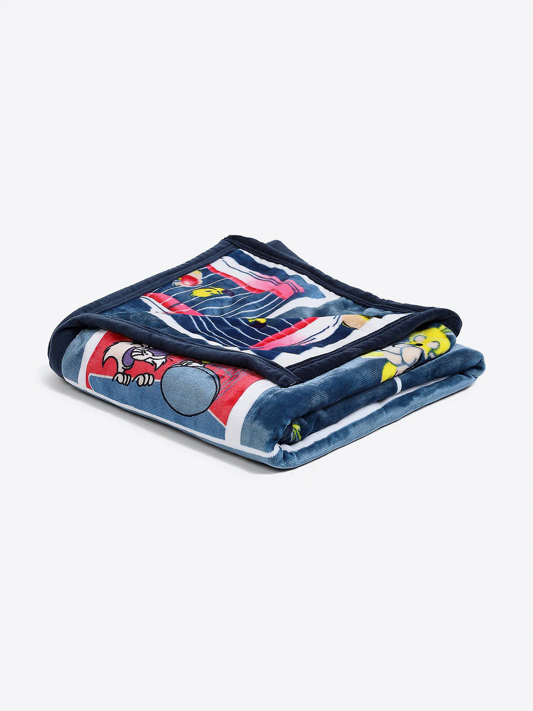 Tweety Bird Printed Plush Cartoon Network Blue Baby Blanket - Image 3