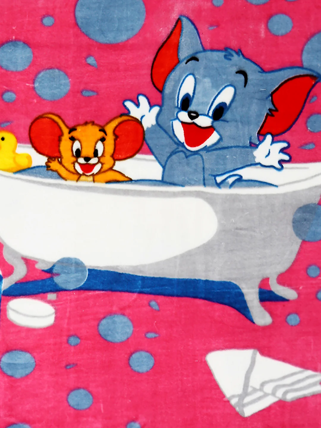 Tom and Jerry Printed Plush Cartoon Network Pink Baby Blanket - Image 5