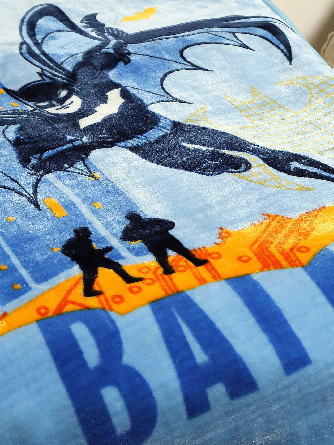 Batman Printed Ultra-Soft Cartoon Network Blue Baby Blanket - Image 2