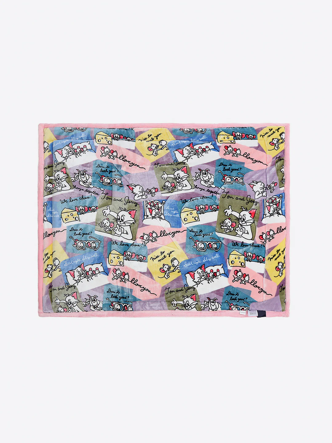 Tom and Jerry Print Plush Multicolor Baby Blanket Set with Matching Comforter, Bedsheet, Neck Pillow, and Bolsters - Image 4