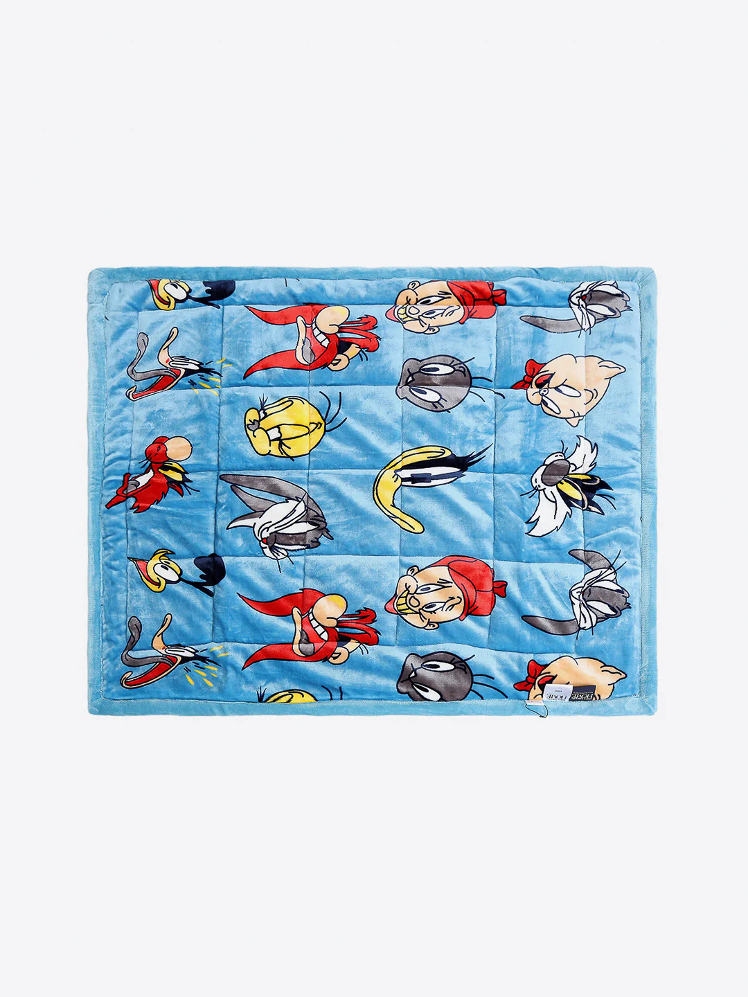 Looney Tunes Print Velvety Soft Blue Baby Blanket Set with Matching Comforter, Bedsheet, Neck Pillow, and Bolsters - Image 4