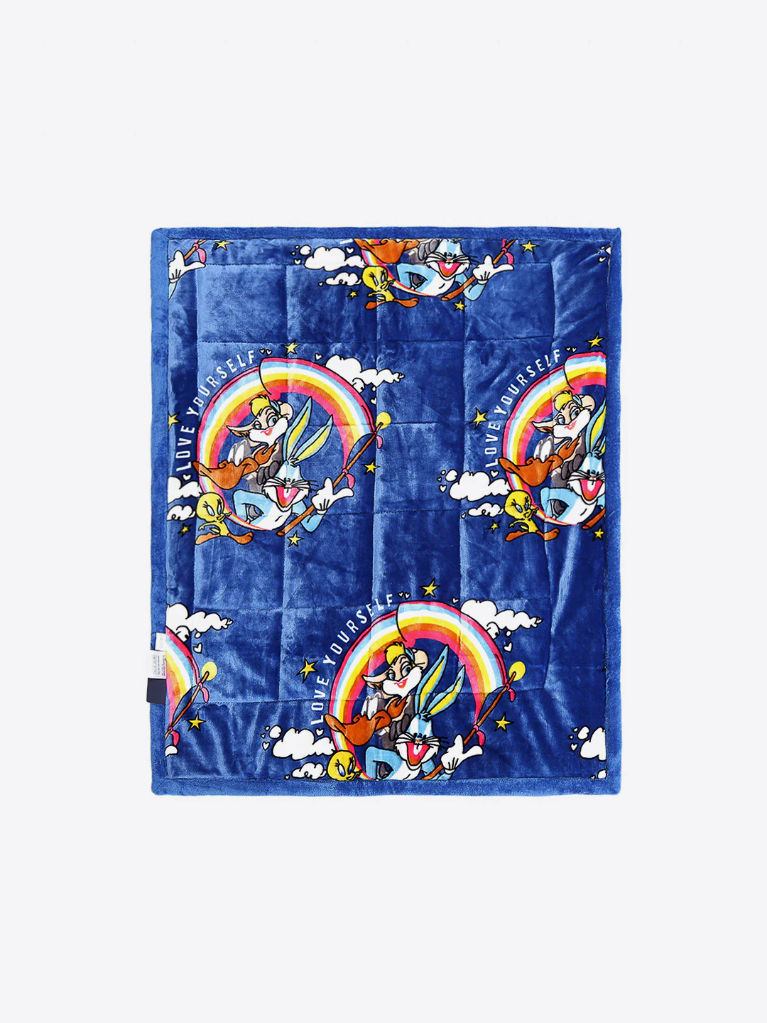 Looney Tunes Print Ultra Soft Blue Baby Blanket Set with Matching Comforter, Bedsheet, Neck Pillow, and Bolsters - Image 5