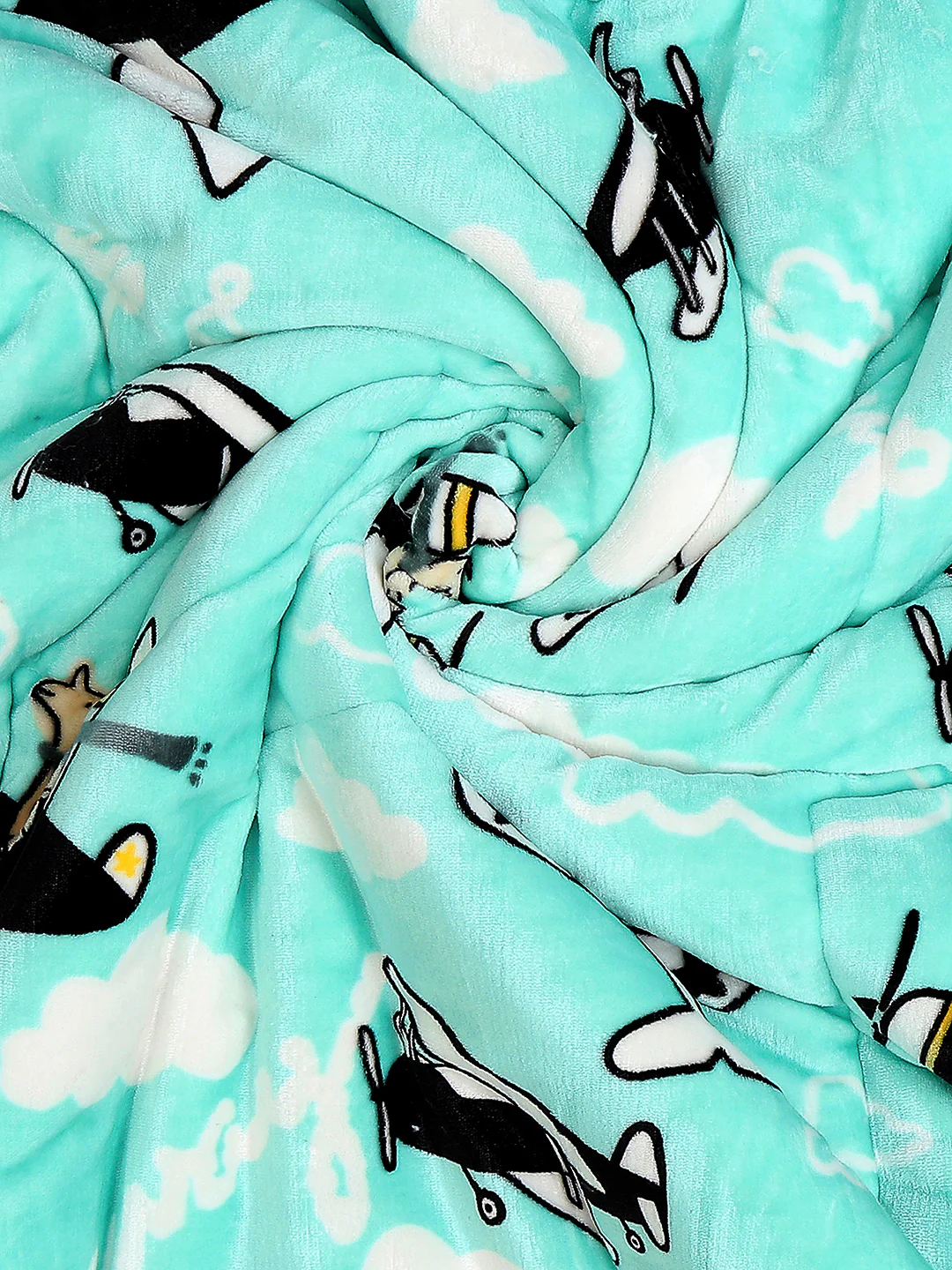 Printed Baby Blanket 3 Ply, 1609 GSM 5Pcs Set (1 Baby Comforter, 1 Bedsheet, 1 Neck Pillow & 2 Bolster) - Image 7
