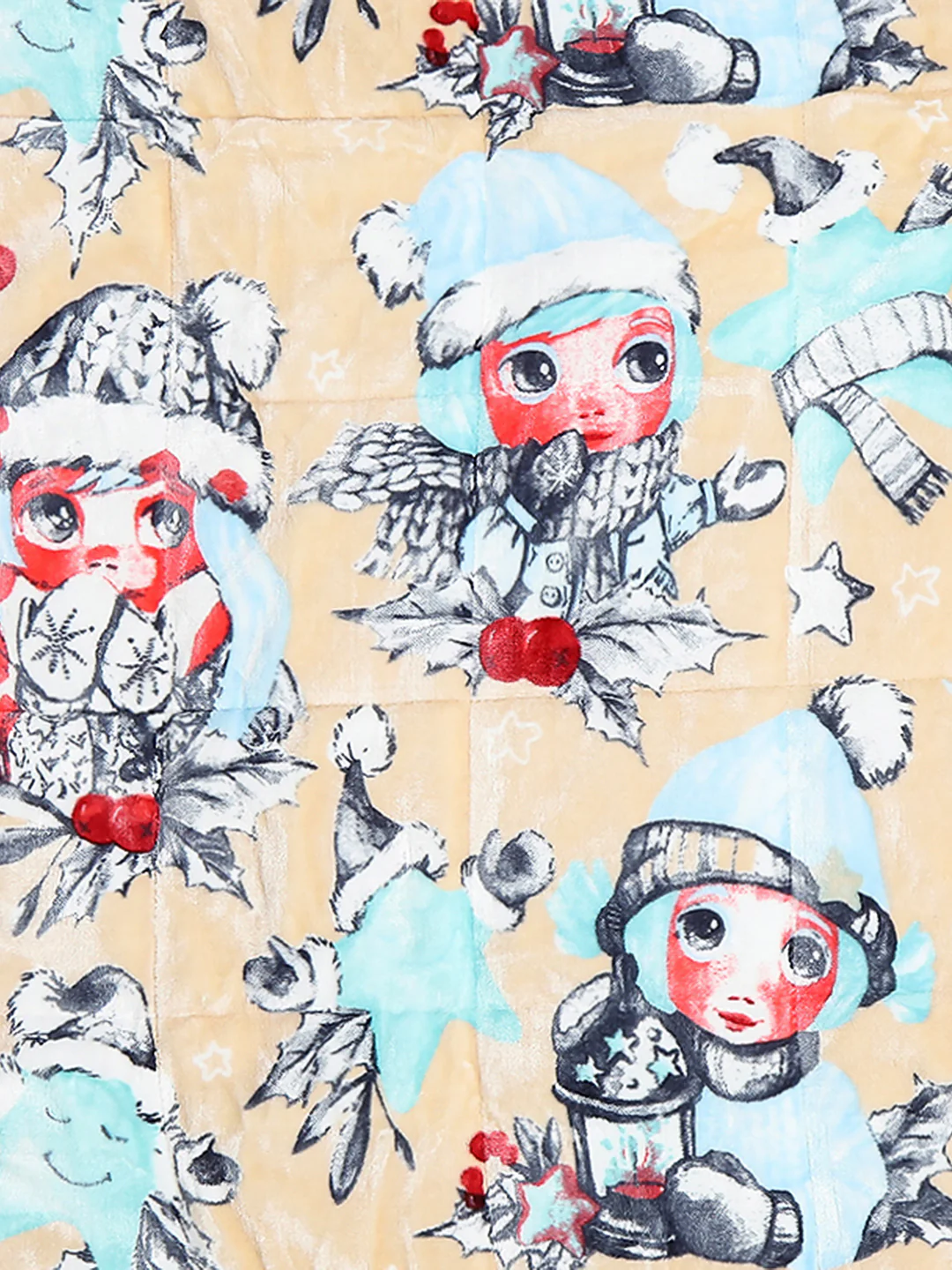 Printed Baby Blanket 3 Ply, 1609 GSM 5Pcs Set (1 Baby Comforter, 1 Bedsheet, 1 Neck Pillow & 2 Bolster) - Image 6