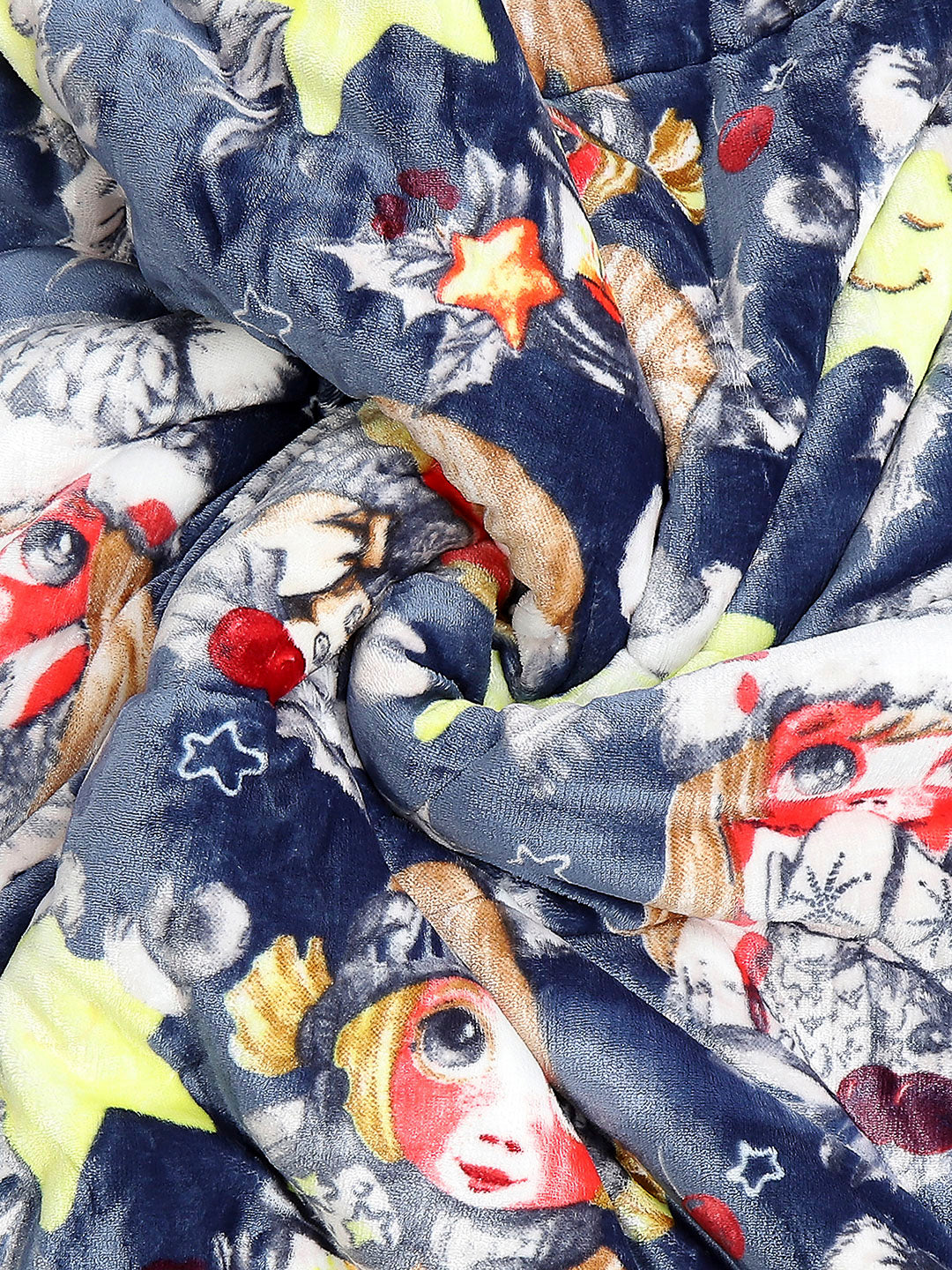 Printed Baby Blanket 3 Ply, 1609 GSM 5Pcs Set (1 Baby Comforter, 1 Bedsheet, 1 Neck Pillow & 2 Bolster) - Image 7