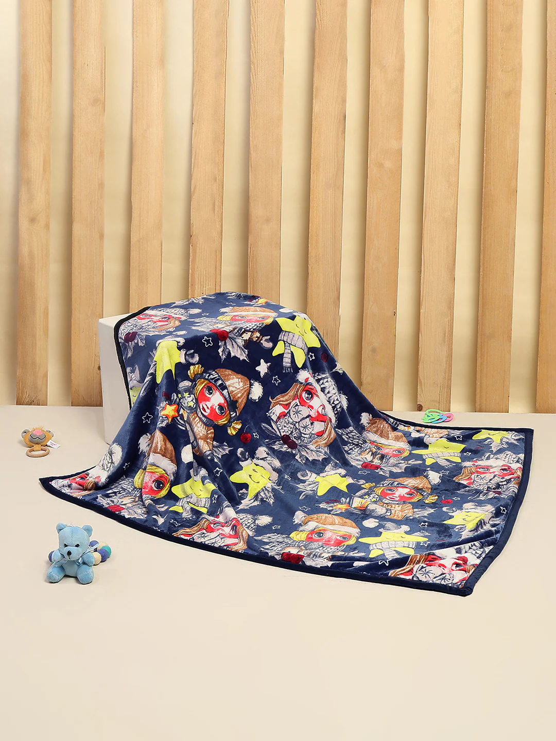 Printed Baby Blanket For Winter 1 Ply, 600 GSM, Weight 1.5 kg (Jackjill) - Image 2