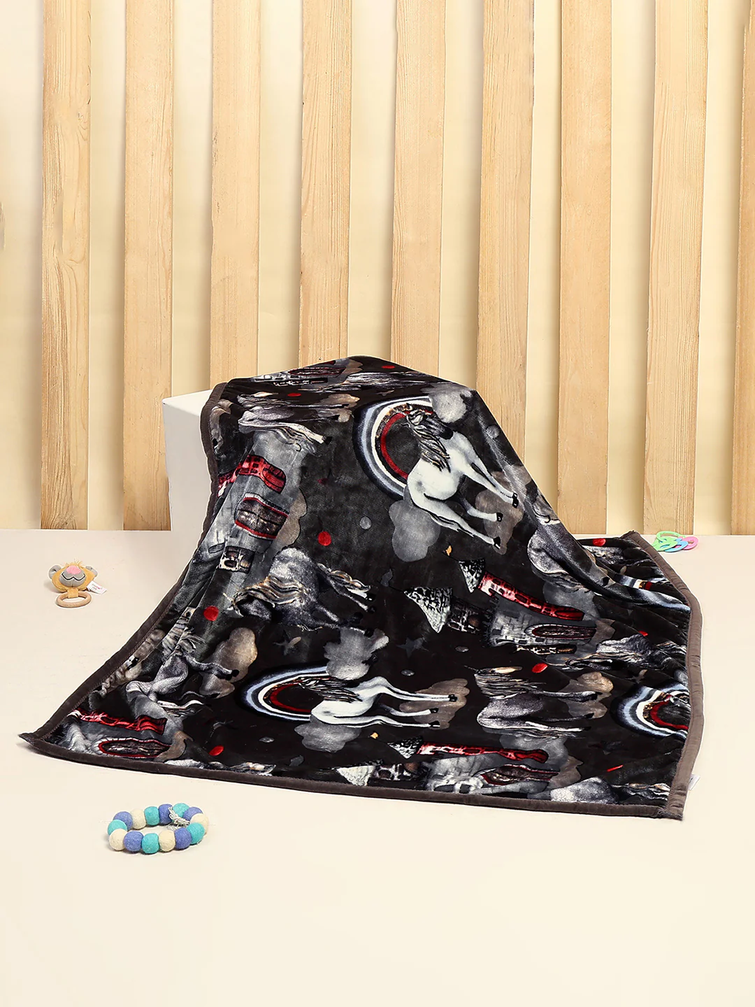 Printed Baby Blanket For Winter 1 Ply, 600 GSM, Weight 1.5 kg (Jackjill) - Image 2
