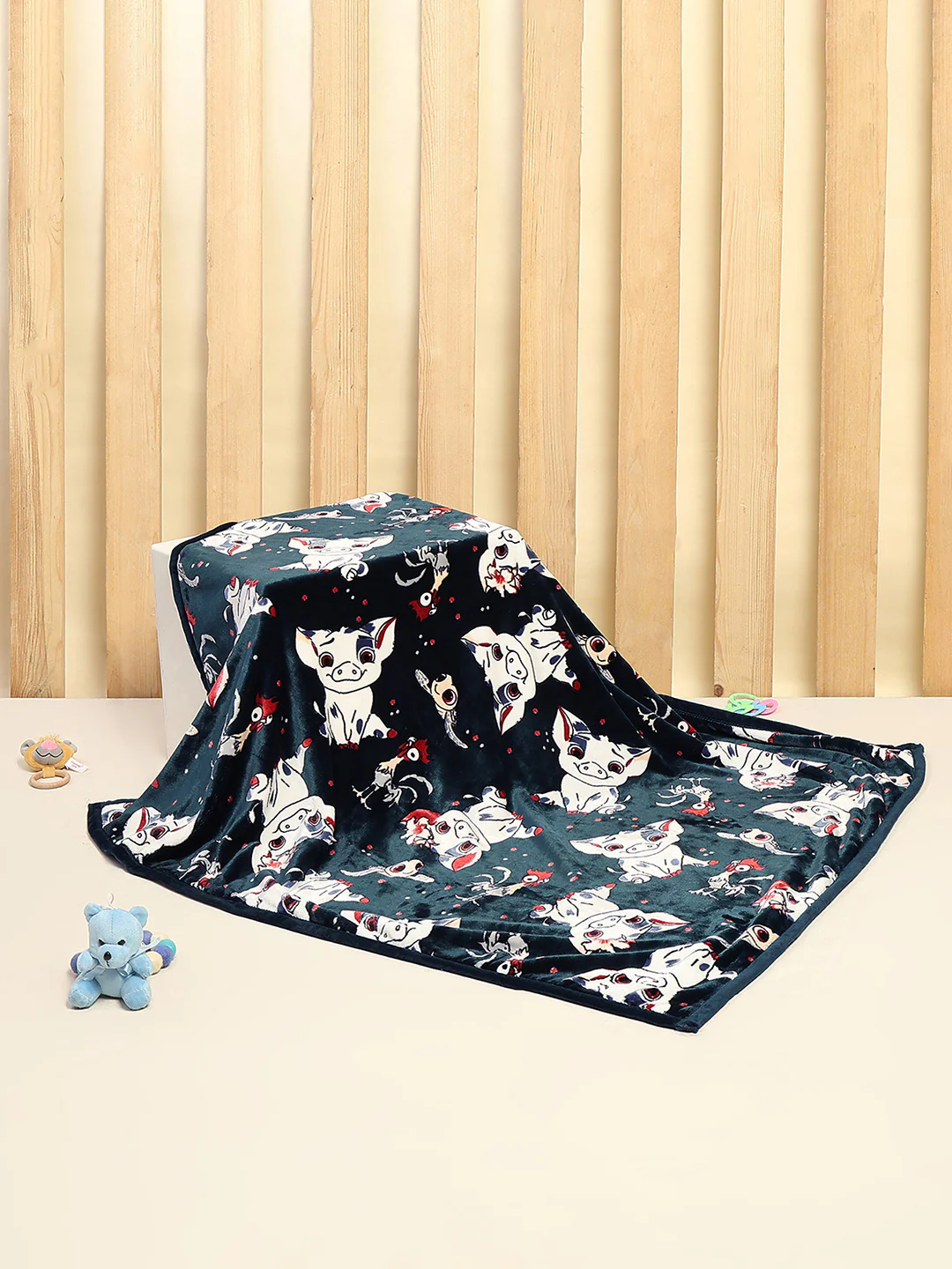 Printed Baby Blanket For Winter 1 Ply, 600 GSM, Weight 1.5 kg (Jackjill) - Image 2