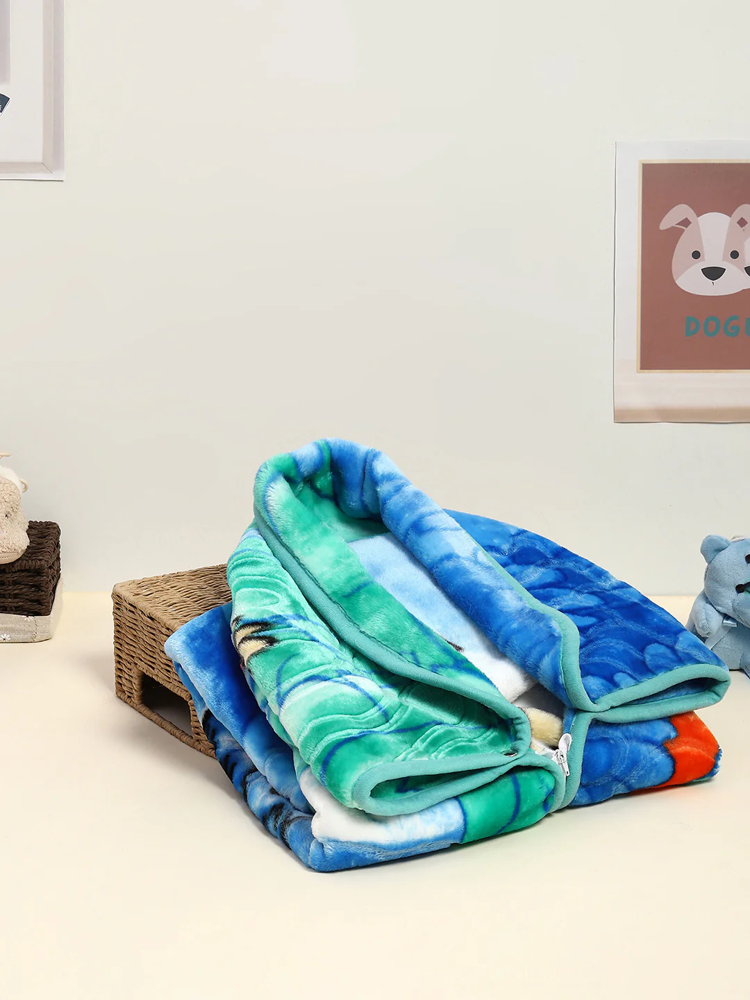 Printed Baby Blanket For Winter 1 Ply, 625 GSM, Weight 0.55 kg (Toddler) - Image 2