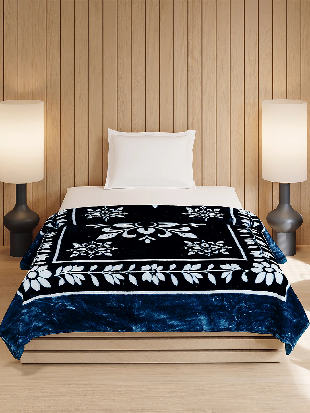Printed Double Bed 1 Ply, 540 GSM Blanket for Winter - (Relation PVC) - Image 2
