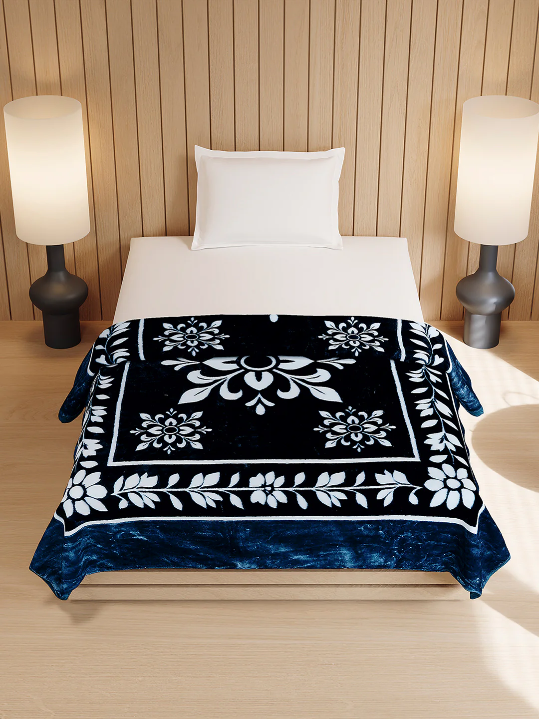 Printed Double Bed 1 Ply, 540 GSM Blanket for Winter - (Relation PVC) - Image 3