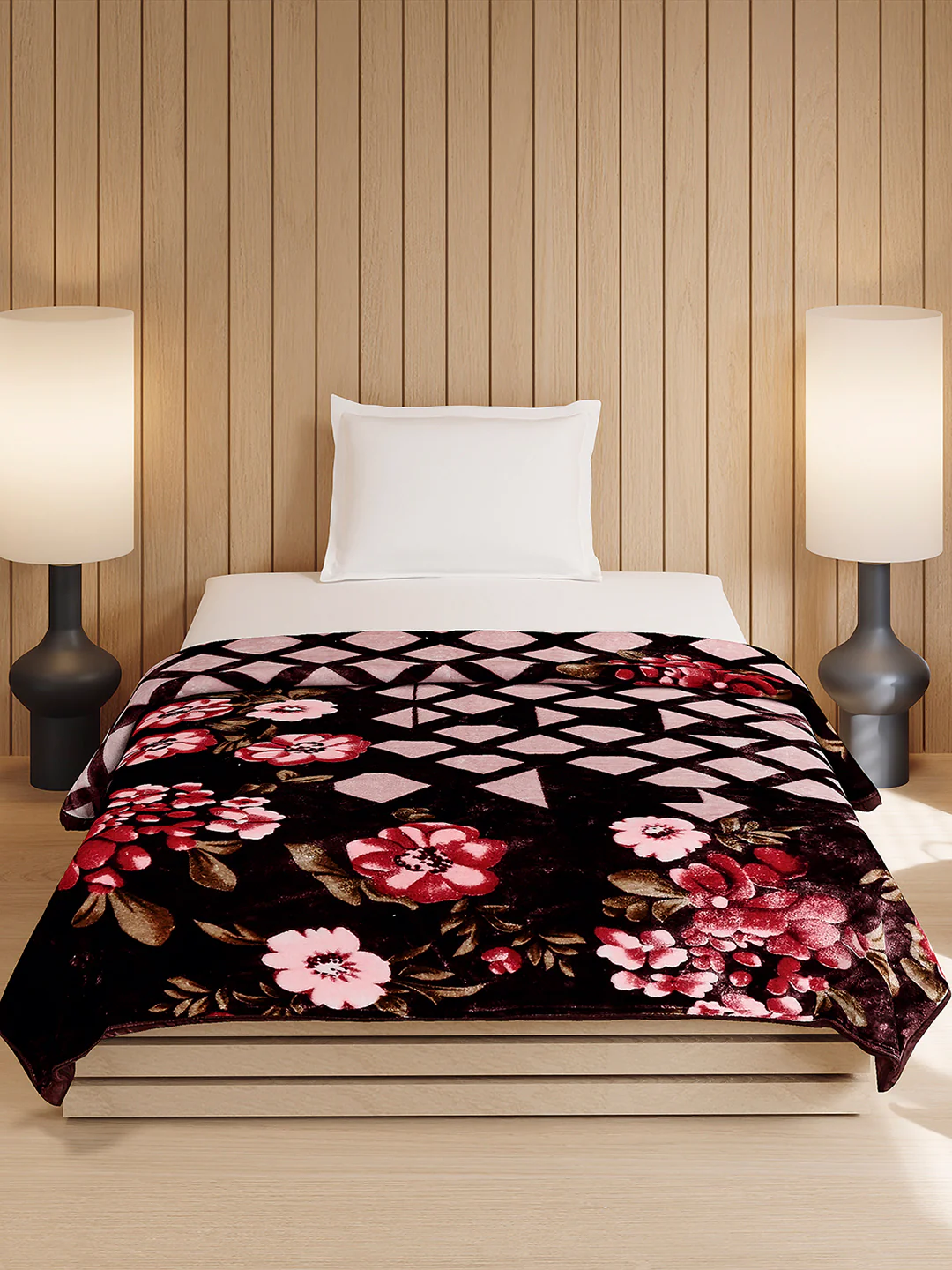 Printed Double Bed 1 Ply, 540 GSM Blanket for Winter - (Relation PVC) - Image 2
