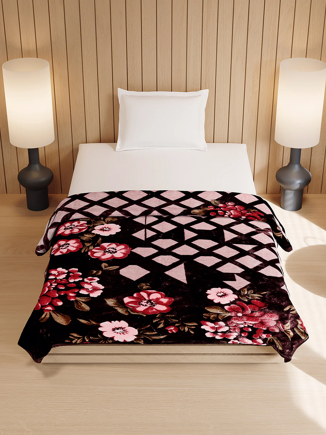 Printed Double Bed 1 Ply, 540 GSM Blanket for Winter - (Relation PVC) - Image 3
