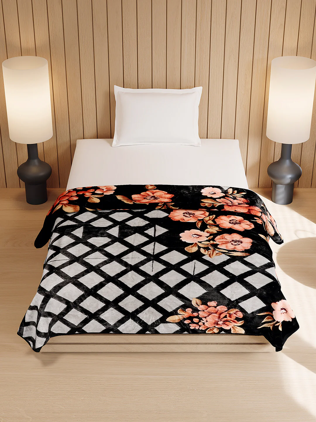 Printed Double Bed 1 Ply, 540 GSM Blanket for Winter - (Relation PVC) - Image 3